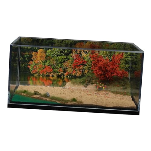 Colcolo 1:64 Lakeside Riverside Hintergrundplatte mit Acrylabdeckung, Hintergrund Diorama Landschaft Modell, für Modellauto Ornament von Colcolo