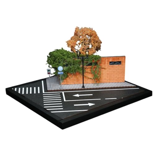 Colcolo 1:64 Modellauto-Parkszene, Straßenhintergrund, DIY-Hintergrund, Simulation Sandtischszene, Parklandschaft für Fahrzeug-Miniauto von Colcolo