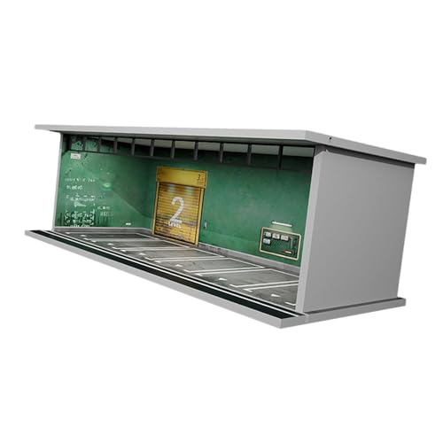 Colcolo 1:64 Parkplatz Vitrine Schutzhülle Layout Acryl Abdeckung Sammlerstücke Sammler Display Schaufenster für Puppe Diecast Auto, Amerikanische Autoreparatur von Colcolo