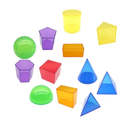 Colcolo 12-teiliges 3D-Formen-Set, geometrische Körper, Lernspielzeug, Formerkennung, Mathematikbedarf, geometrische Formen, Bausteine-Set für die Vorschule Colcolo 12-teiliges 3D-Formen-Set, geometrische Körper, Lernspielzeug, Formerkennung, Mathematikbedarf, geometrische Formen, Bausteine-Set für die Vorschule von Colcolo
