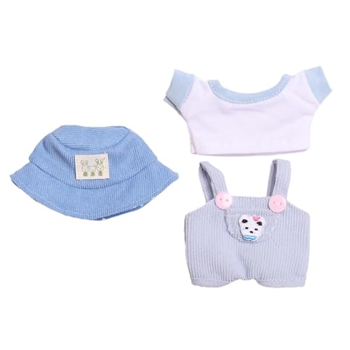 Colcolo 15cm 17cm Plüsch Puppenkleidung Puppenanzug Kuscheltiere Kleidung Mode Foto Requisiten Puppenkleidung Puppen T-Shirt Overall Set von Colcolo