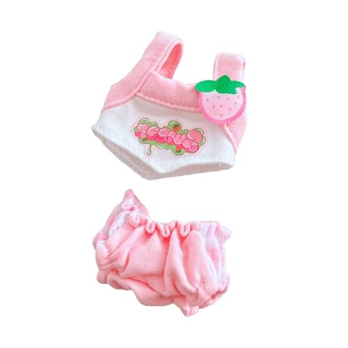 Colcolo 2 Stück Plüschpuppenweste und Shorts, Kostüme für Kinder, Fantasie, Flexibilität, Dekoration, Ankleiden, DIY, Machen Sie Ihre eigenen Puppen für, ROSA von Colcolo