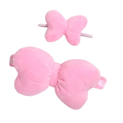 Colcolo 2 Stück Puppen-Schleifenflügel mit Haarband, Miniatur-Kleidungszubehör, handgefertigte Kleidungs-Outfits für 15–17 cm große Puppen, Rosa von Colcolo