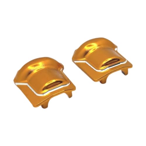 Colcolo 2 Stücke 1:10 RC Vordere Hintere Brücke Achse Hintere Abdeckungen Ersatzteile Zubehör DIY Heavy Duty für R1001 R1002 Modell RC Hobby Auto, Gold von Colcolo