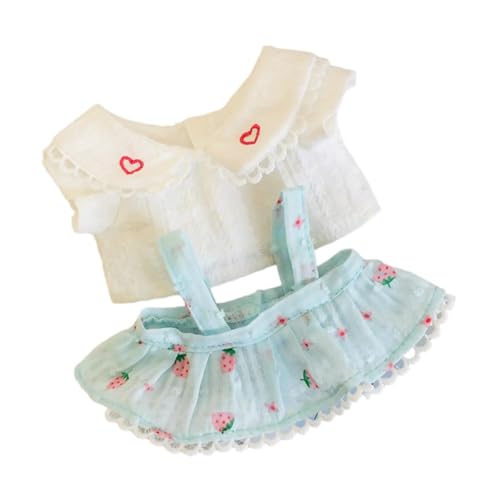 Colcolo 20cm Puppenkleidung Süßes Plüschtier-Outfit Stilvolles Plüschpuppenzubehör Foto-Requisiten Kostüme Puppen-Outifits DIY Puppenkleid, Blau von Colcolo