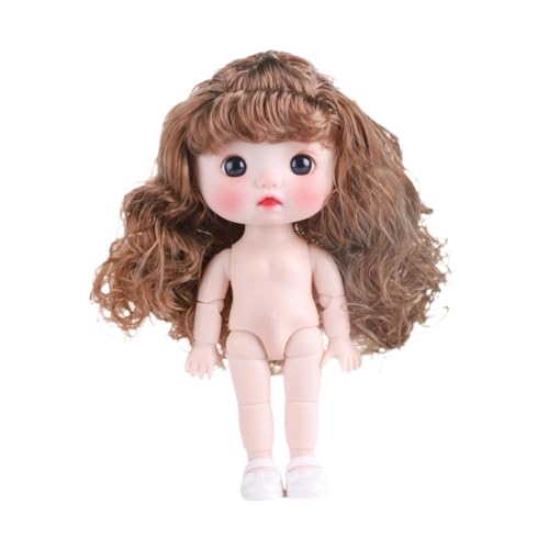 Colcolo 21cm BJD Girl Doll Actionfiguren Körper Spielset Bildung Schöne Glatte Haar Make -up -Puppe mit Schuhen für Kindergeschenke Urlaub, Style A von Colcolo