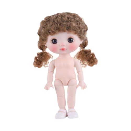 Colcolo 21cm BJD Girl Doll Actionfiguren Körper Spielset Bildung Schöne Glatte Haar Make -up -Puppe mit Schuhen für Kindergeschenke Urlaub, Style D von Colcolo