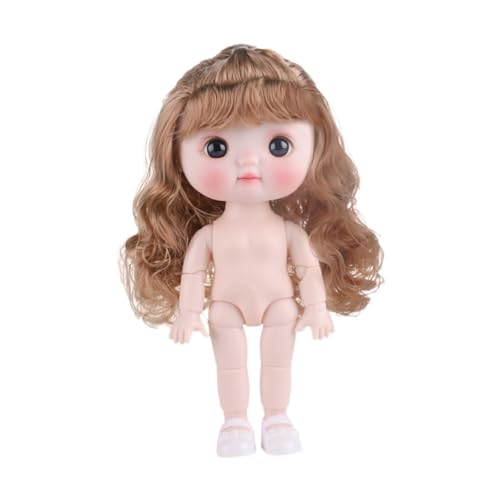 Colcolo 21cm BJD Girl Doll Actionfiguren Körper Spielset Bildung Schöne Glatte Haar Make -up -Puppe mit Schuhen für Kindergeschenke Urlaub, Style E von Colcolo