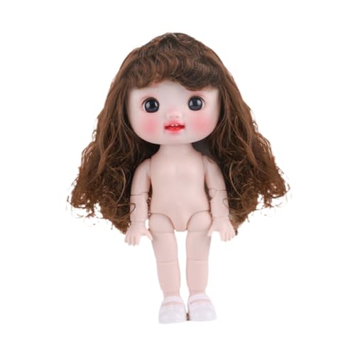 Colcolo 21cm BJD Girl Doll Actionfiguren Körper Spielset Bildung Schöne Glatte Haar Make -up -Puppe mit Schuhen für Kindergeschenke Urlaub, Style F von Colcolo