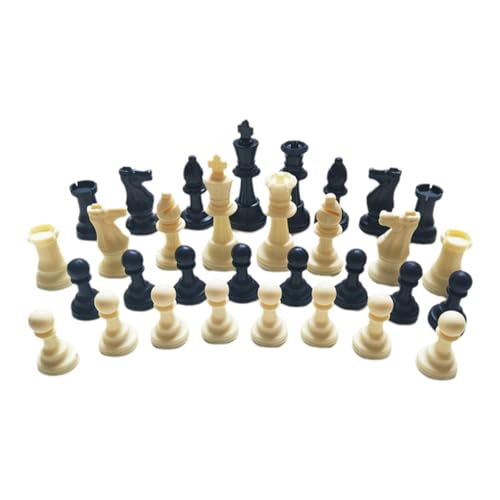 Colcolo 32-teilige Schachfiguren, Schachbrettspiel-Bauern, Glatte 3,74-Zoll-Königsschachfiguren für Profis, Erwachsene, Anfänger, Turnier Colcolo 32-teilige Schachfiguren, Schachbrettspiel-Bauern, Glatte 3,74-Zoll-Königsschachfiguren für Profis, Erwachsene, Anfänger, Turnier von Colcolo