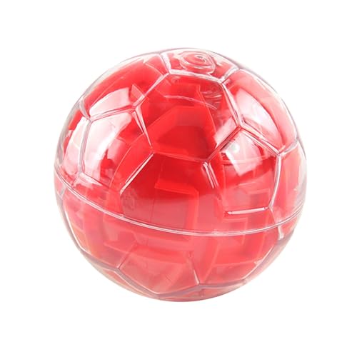 Colcolo 3D-Labyrinthball, Denkaufgabe, Partygeschenk, Herausforderungsspiele, Labyrinthspiel, Labyrinthspiel für Kinder im Alter von 3–8 Jahren, Teenager, Rot von Colcolo