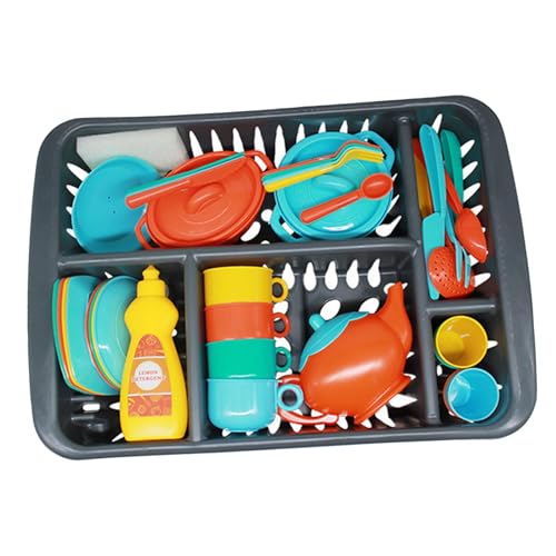 Colcolo 40-teiliges Küchenspielzeug-Set, Geschirrspielzeug, Rollenspiel, Lerngeschenk, Rollenspiel-Geschirr-Kochgeschirr-Set für Vorschulkinder, Mädchen und von Colcolo