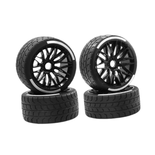 Colcolo 4PCS 1/7 RC -Auto Reifen Ersatzteile leichte stabile Baugruppe Austausch auf Road Tire Tire für Hobbymodellfahrzeug, Schwarz von Colcolo