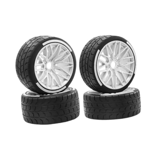 Colcolo 4PCS 1/7 RC -Auto Reifen Ersatzteile leichte stabile Baugruppe Austausch auf Road Tire Tire für Hobbymodellfahrzeug, Weiß von Colcolo