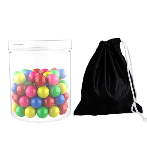 Colcolo 50x Kindergarten Zählen Bälle Wahrscheinlichkeit Problem Demonstration Bälle mit Tuch Tasche Kinder Farbige Ball Mädchen Junge Kinder von Colcolo