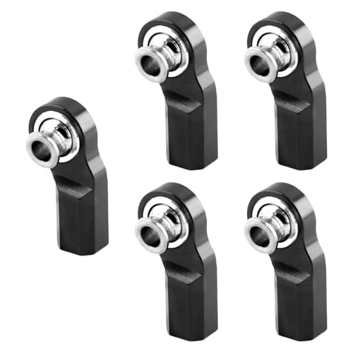 Colcolo 5Pcs M3 Gebogene Kugelkopf Stangen Lenkung Link Set für 1/10 Modell Auto Zubehör Ersatz DIY Zubehör Ball Kopf Halter, Schwarz von Colcolo