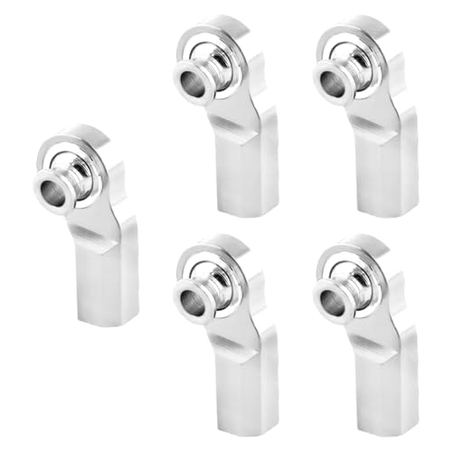 Colcolo 5Pcs M3 Gebogene Kugelkopf Stangen Lenkung Link Set für 1/10 Modell Auto Zubehör Ersatz DIY Zubehör Ball Kopf Halter, Silber von Colcolo