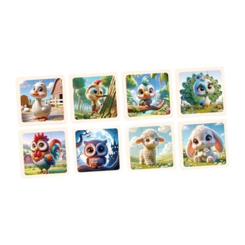 Colcolo 8 stück Montessori Puzzle Gehirn Teaser Puzzle Stem Kreative Pädagogisches Spielzeug Kleinkinder Puzzles Vorschule Koordination, Tierpuzzle von Colcolo