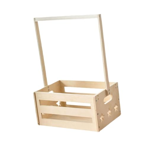 Colcolo Aufbewahrungsbox aus Holz für Babyparty-Geschenkkörbe, stabile, tragbare DIY-Baby-Willkommensbox für die Babyparty von Colcolo