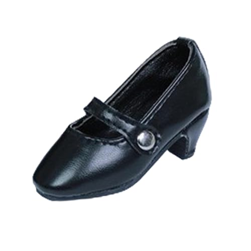 Colcolo BJD Puppenschuhe mit quadratischer Zehenpartie, stilvolle Retro-Mode-Freizeitschuhe, BJD Puppenschuhe mit niedrigen Absätzen fürfür 1:4 Figuren, Schwarz von Colcolo