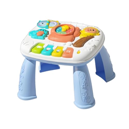 Colcolo Baby Aktivität Lerntisch Spielzeug Sensorisches Spielzeug Frühes Lernspielzeug Entwicklungsspielzeug Musik Lerntisch für Mädchen Geschenke, Blau von Colcolo