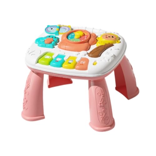 Colcolo Baby Aktivität Lerntisch Spielzeug Sensorisches Spielzeug Frühes Lernspielzeug Entwicklungsspielzeug Musik Lerntisch für Mädchen Geschenke, Rosa von Colcolo