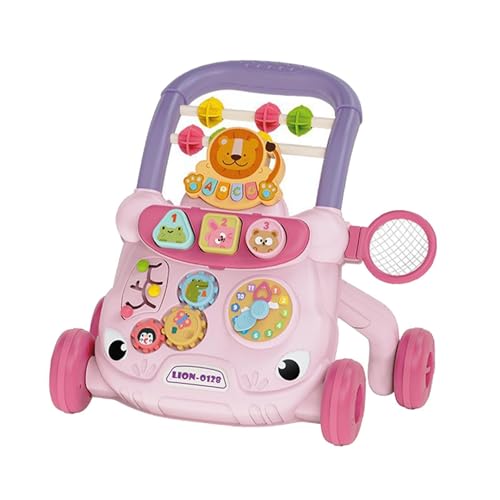 Colcolo Baby Push Walking Play Panel Frühes Lernen Push Toy Child Activity Center Pädagogisch für Jungen und Mädchen im Alter von 6–12 Monaten, Rot von Colcolo