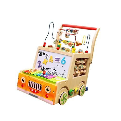 Colcolo Baby-Schiebe-Laufspielzeug, Activity Center, Musik-Lernspielzeug, Geschenk, Zieh-Lernaktivitätsspielzeug für Kleinkinder im Alter von 6–12 Monaten, Multifunktion von Colcolo