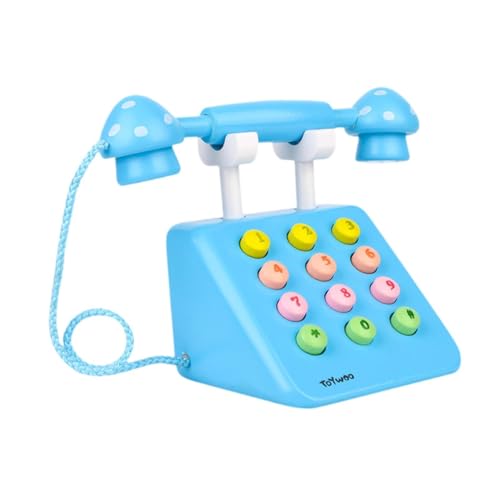 Colcolo Baby Telefon Spielzeug Holz Telefon Modell Rollenspiel Partybevorzugung Cartoon Baby Telefon Pretend Telefon Spielzeug für Jungen Mädchen Geschenk von Colcolo