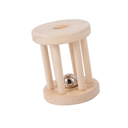 Colcolo Babyspielzeug aus Holz mit rollender Glocke, zur Förderung der Motorik, Glatte Oberfläche, Rollglockenspielzeug, Montessori-Rassel, Rollen für Babys, C von Colcolo