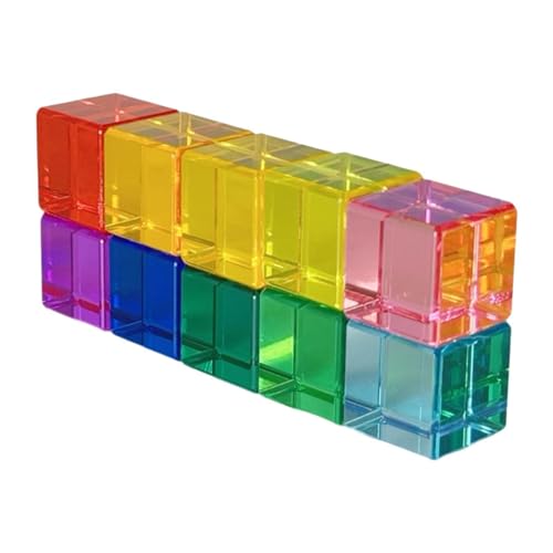 Colcolo Bausteine-Set, Regenbogen-Acryl-Edelsteinwürfel, Bausteine, sensorisches Spielzeug, Feinmotorik, buntes Lernspielzeug für Jungen und Mädchen, 10 Stück Colcolo Bausteine-Set, Regenbogen-Acryl-Edelsteinwürfel, Bausteine, sensorisches Spielzeug, Feinmotorik, buntes Lernspielzeug für Jungen und Mädchen, 10 Stück von Colcolo
