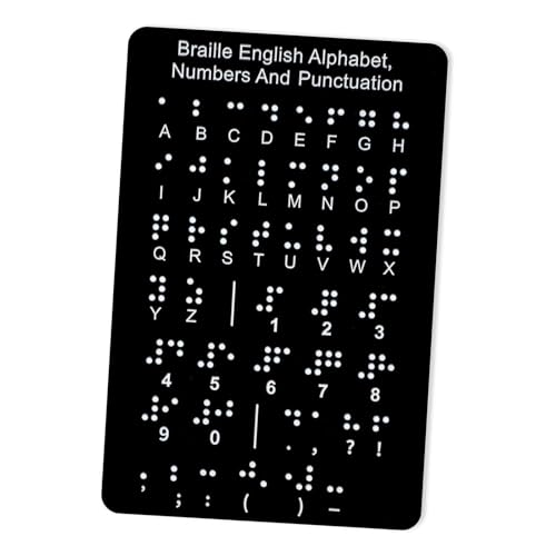 Colcolo Braille Alphabet Board für Kinder und Studenten mit erhöhten Punkten von Colcolo