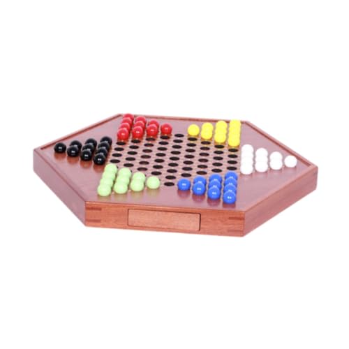 Colcolo Chinesisches Dame-Set, klassisch, traditionell mit Schublade, lustig, Strategiespiel, Familienbrettspiele für Freunde und Familie, Kinder und, L von Colcolo