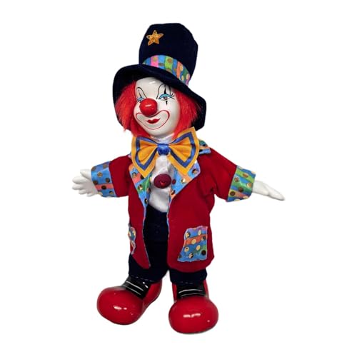 Colcolo Clownpuppe, Porzellan-Clown-Modell, Halloween-Dekoration, 18 cm, Sammlerstück für Schreibtisch-Dekoration von Colcolo