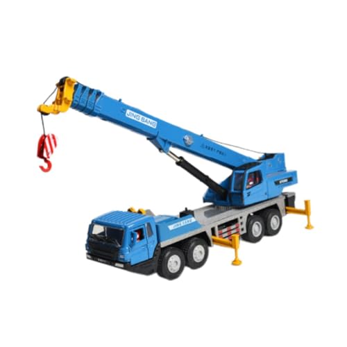 Colcolo Crane Truck Construction Vehicle Spielzeug Stiecast Model Spielzeug Realistische Geburtstagsgeschenktechnik für 3 Jahre Jungen Jungen Mädchen Kinder, Blau von Colcolo