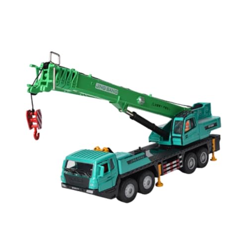 Colcolo Crane Truck Construction Vehicle Spielzeug Stiecast Model Spielzeug Realistische Geburtstagsgeschenktechnik für 3 Jahre Jungen Jungen Mädchen Kinder, GrÜn von Colcolo