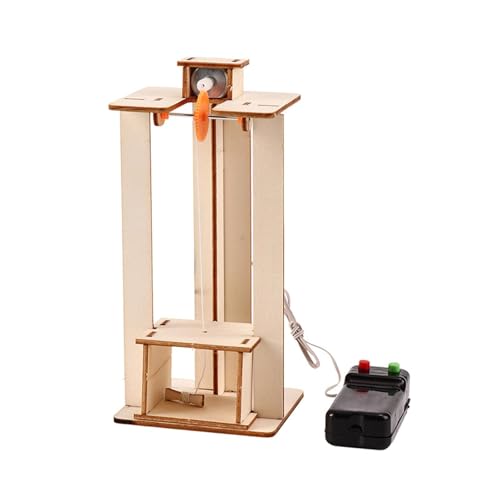 Colcolo DIY Elevator Model Building Kits, hölzerne Aufzugswissenschaftskits, Bildungsgeschenk Holzhandwerksversammlung, von Colcolo