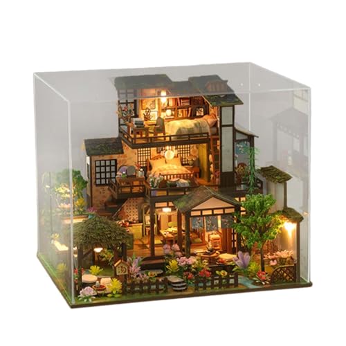 Colcolo DIY-Miniatur-Puppenhaus-Bausätze mit Möbeln, DIY-Bastelarbeiten, Miniatur-Gartenhaus, handgefertigtes Puppenhaus für Jungen, Mädchen, Erwachsene, von Colcolo