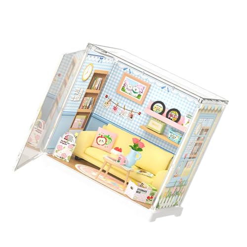 Colcolo DIY Miniatur-Puppenhaus mit Möbeln, Kunsthandwerk, Spielzeughaus, Bausteine, Bausatz, Mini-Hausmodell für Jungen, Mädchen, Freunde, Kinder, Wohnzimmer von Colcolo