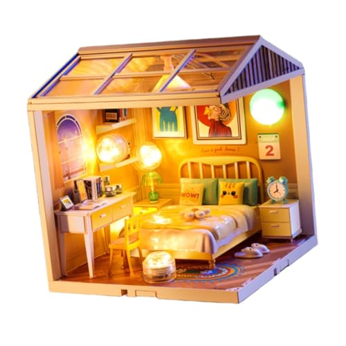 Colcolo DIY Miniature Dollhouse Kit handgefertigt winzig, Schlafzimmer von Colcolo