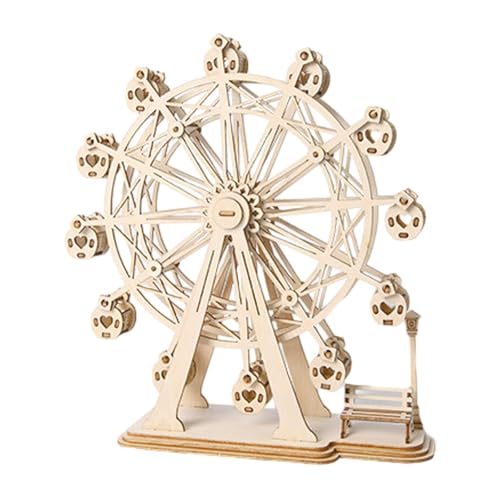 Colcolo DIY Wheel Model Kit 3D Holz Rätsel Kit Bildungsspielzeug Neuheit Schreibtisch Origination Teenager Geschenk Holzbaugruppe Spielzeug DIY Handwerk, Keine Musik von Colcolo