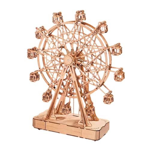 Colcolo DIY Wheel Model Kit 3D Holz Rätsel Kit Bildungsspielzeug Neuheit Schreibtisch Origination Teenager Geschenk Holzbaugruppe Spielzeug DIY Handwerk, mit Musik von Colcolo