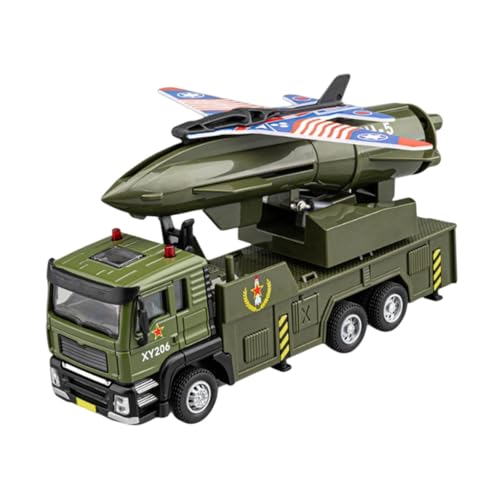 Colcolo Dascast Model Truck Kids Panzerfahrzeug mit 4 Flugzeugen, so tun Spielen, Pull Back Toy 1/32 LKW -LKW -Modell für Jungen Mädchen von Colcolo