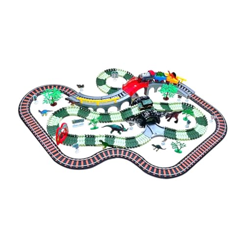 Colcolo Dinosaurier Track Race Car Toy Kinderpuzzle Spielzeug, Bildung, Feinmotorik, Spielzeugauto Rampenstrecke, Klettern Hills Rail für Kinder von Colcolo