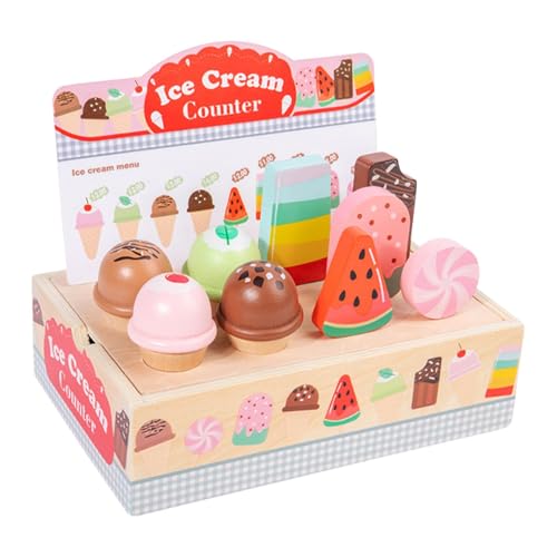 Colcolo Eiscreme-Spielzeug, Küchenzubehör, Spielset zum Lernen, Spielzeug zum Spielen mit Essen, Spiele am Stiel, für Mädchen und Jungen ab 3 Jahren Colcolo Eiscreme-Spielzeug, Küchenzubehör, Spielset zum Lernen, Spielzeug zum Spielen mit Essen, Spiele am Stiel, für Mädchen und Jungen ab 3 Jahren von Colcolo