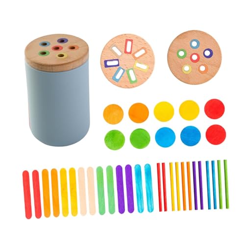 Colcolo Farbform Sorter Spielzeugholzform Sortierer, Lernaktivität Sensorisches Spielzeug, lehrreiches Matching -Spiel für Kindergeschenk, Blau von Colcolo