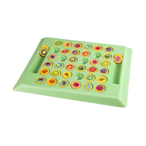 Colcolo Flip Chess Memory Matching Game Interaktives Spielzeug Flip Matching Schachbrett Klassisches Strategiespiel für Kindergartenreisen, Fruchtmuster von Colcolo