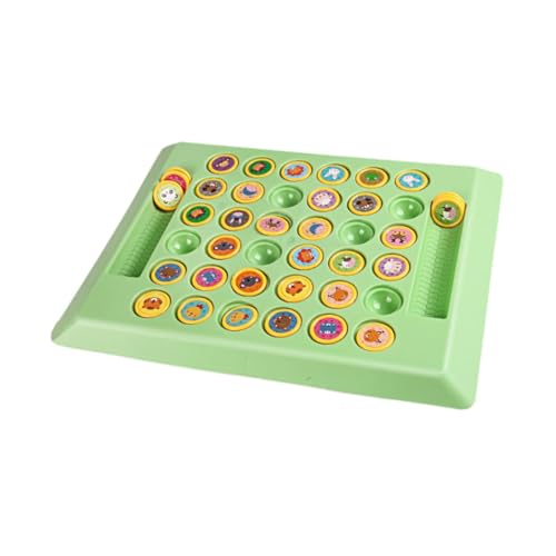 Colcolo Flip Chess Memory Matching Game Interaktives Spielzeug Flip Matching Schachbrett Klassisches Strategiespiel für Kindergartenreisen, Tiermuster von Colcolo