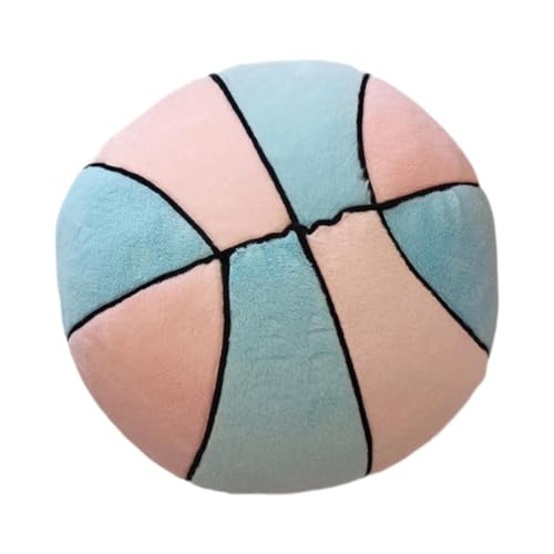 Colcolo Gefüllte Sportbälle, Spielzeug, Sport-Plüschtiere, Ball, Wettkampfbelohnungen, weicher Plüsch-Basketball für Auto, Arbeitszimmer, Wohnzimmer, Rosa und Blau von Colcolo