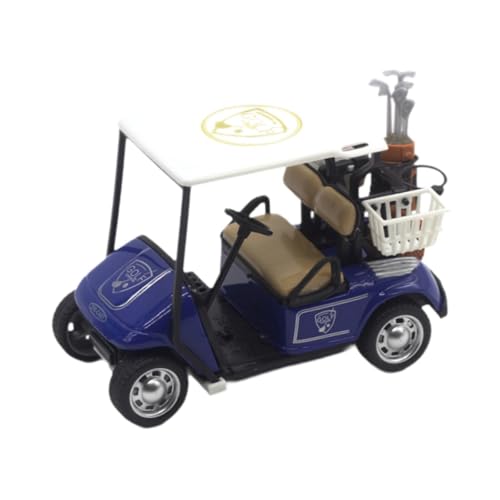 Colcolo Golfwagen-Rückziehfahrzeug, Golfwagenmodell, Tisch-Golfwagen-Dekor für Tortenaufsätze, Puppenhaus-Zubehör, Geschenke für Golfliebhaber, Blau von Colcolo